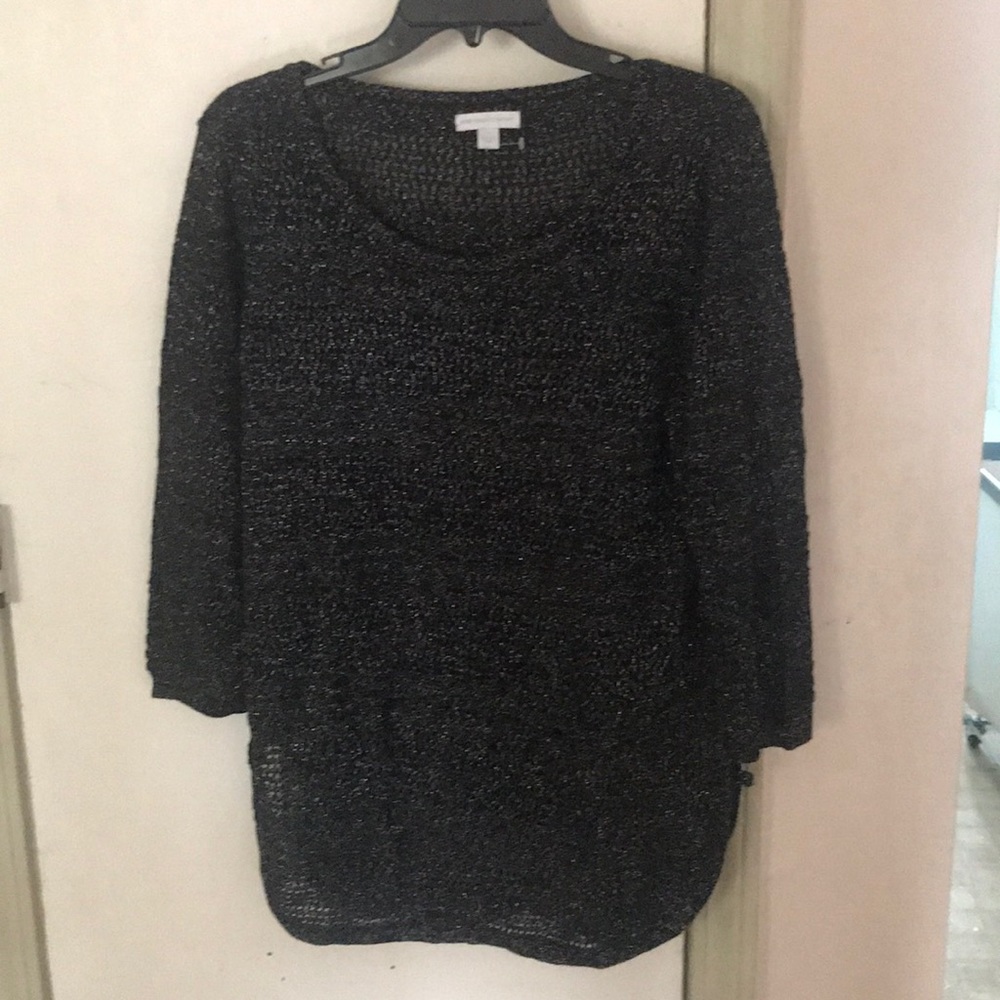 Beautiful black and silver tinseled sweater